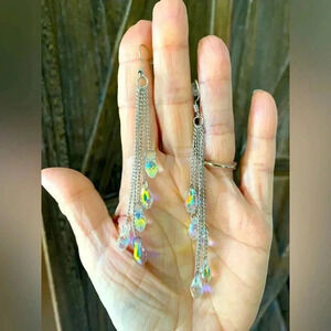 Gorgeous Real AB Color Crystal Surgical Steel Earrings